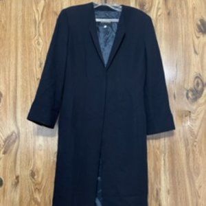 Black Vintage Giorgio Armani Long Jacket, Size 14